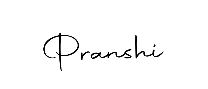 Design your own signature with our free online signature maker. With this signature software, you can create a handwritten (Autography-DOLnW) signature for name Pranshi. Pranshi signature style 10 images and pictures png