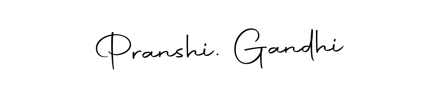 Make a beautiful signature design for name Pranshi. Gandhi. With this signature (Autography-DOLnW) style, you can create a handwritten signature for free. Pranshi. Gandhi signature style 10 images and pictures png