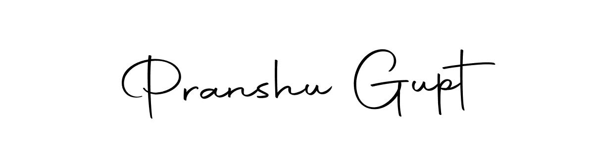 How to make Pranshu Gupt name signature. Use Autography-DOLnW style for creating short signs online. This is the latest handwritten sign. Pranshu Gupt signature style 10 images and pictures png