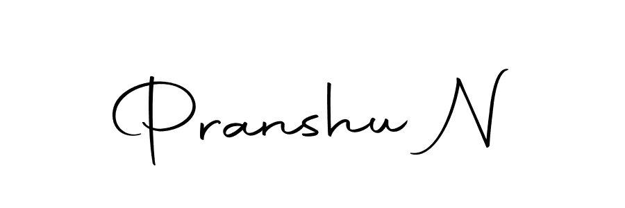 How to make Pranshu N name signature. Use Autography-DOLnW style for creating short signs online. This is the latest handwritten sign. Pranshu N signature style 10 images and pictures png