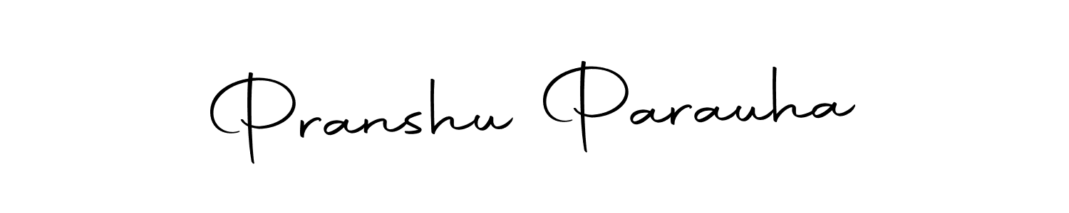 How to make Pranshu Parauha name signature. Use Autography-DOLnW style for creating short signs online. This is the latest handwritten sign. Pranshu Parauha signature style 10 images and pictures png