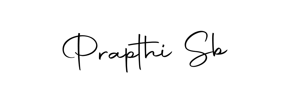 Design your own signature with our free online signature maker. With this signature software, you can create a handwritten (Autography-DOLnW) signature for name Prapthi Sb. Prapthi Sb signature style 10 images and pictures png