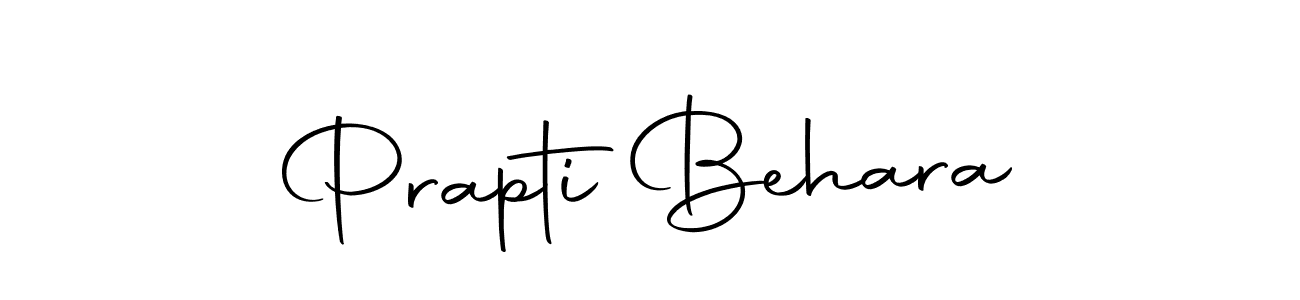 How to make Prapti Behara name signature. Use Autography-DOLnW style for creating short signs online. This is the latest handwritten sign. Prapti Behara signature style 10 images and pictures png