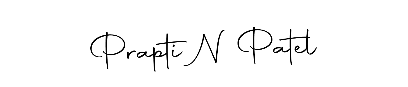 How to make Prapti N Patel name signature. Use Autography-DOLnW style for creating short signs online. This is the latest handwritten sign. Prapti N Patel signature style 10 images and pictures png