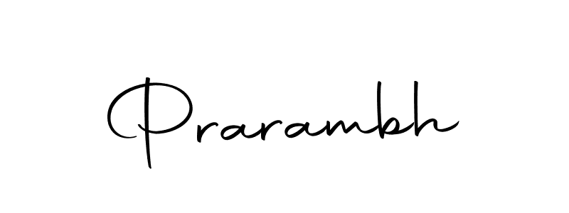 How to make Prarambh signature? Autography-DOLnW is a professional autograph style. Create handwritten signature for Prarambh name. Prarambh signature style 10 images and pictures png