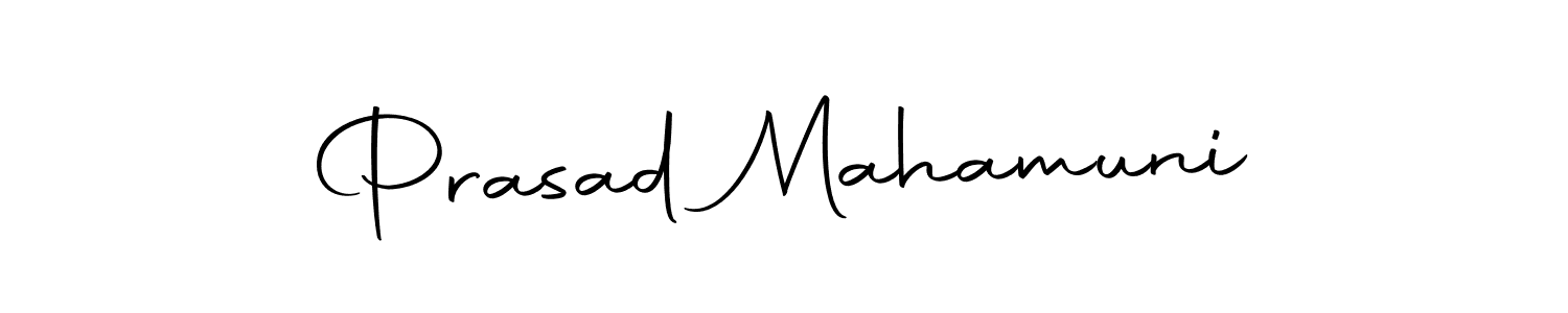 The best way (Autography-DOLnW) to make a short signature is to pick only two or three words in your name. The name Prasad Mahamuni include a total of six letters. For converting this name. Prasad Mahamuni signature style 10 images and pictures png