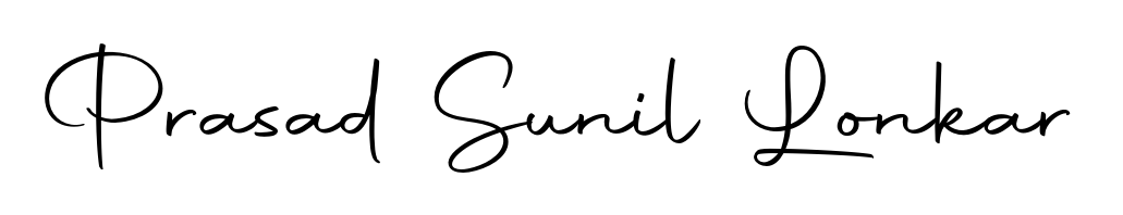 The Autography-DOLnW typeface gives name Prasad Sunil Lonkar a refined look. Suitable for certificates, diplomas, and official verification. Prasad Sunil Lonkar signature style 10 images and pictures png
