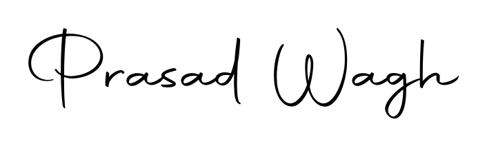 Try this chic Prasad Wagh handwritten sign style. Using Autography-DOLnW font elements, it gives your name a sleek, memorable identity. Prasad Wagh signature style 10 images and pictures png
