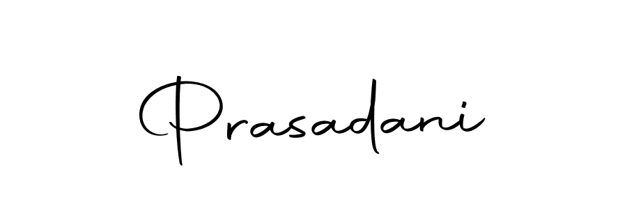 Design your own signature with our free online signature maker. With this signature software, you can create a handwritten (Autography-DOLnW) signature for name Prasadani. Prasadani signature style 10 images and pictures png