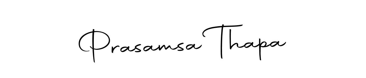 You should practise on your own different ways (Autography-DOLnW) to write your name (Prasamsa Thapa) in signature. don't let someone else do it for you. Prasamsa Thapa signature style 10 images and pictures png