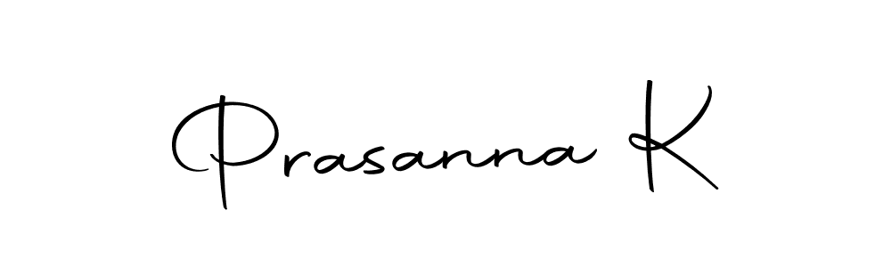 Make a beautiful signature design for name Prasanna K. Use this online signature maker to create a handwritten signature for free. Prasanna K signature style 10 images and pictures png