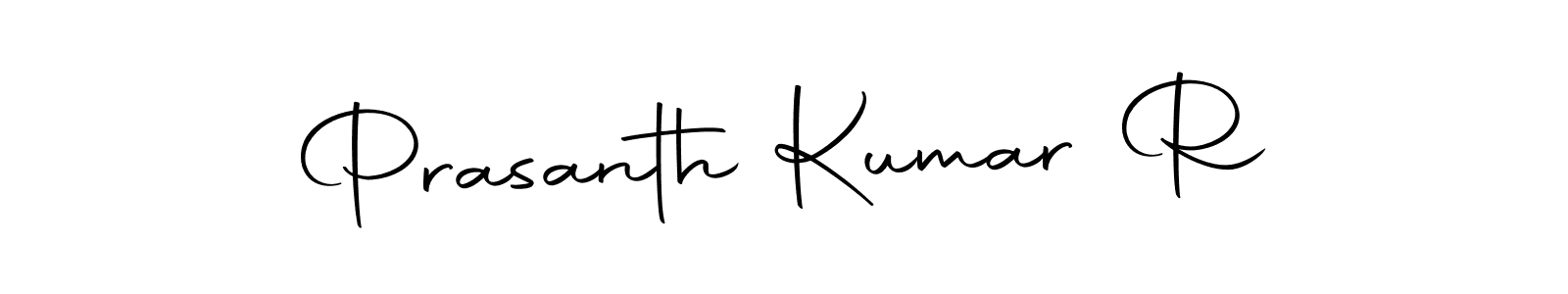 Use a signature maker to create a handwritten signature online. With this signature software, you can design (Autography-DOLnW) your own signature for name Prasanth Kumar R. Prasanth Kumar R signature style 10 images and pictures png