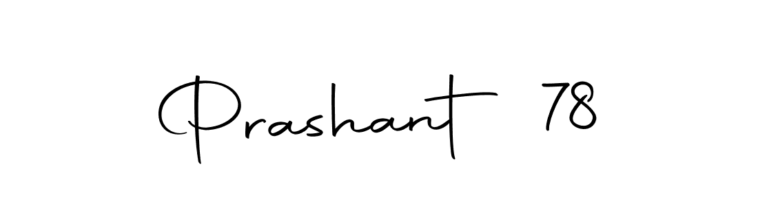 How to make Prashant 78 name signature. Use Autography-DOLnW style for creating short signs online. This is the latest handwritten sign. Prashant 78 signature style 10 images and pictures png