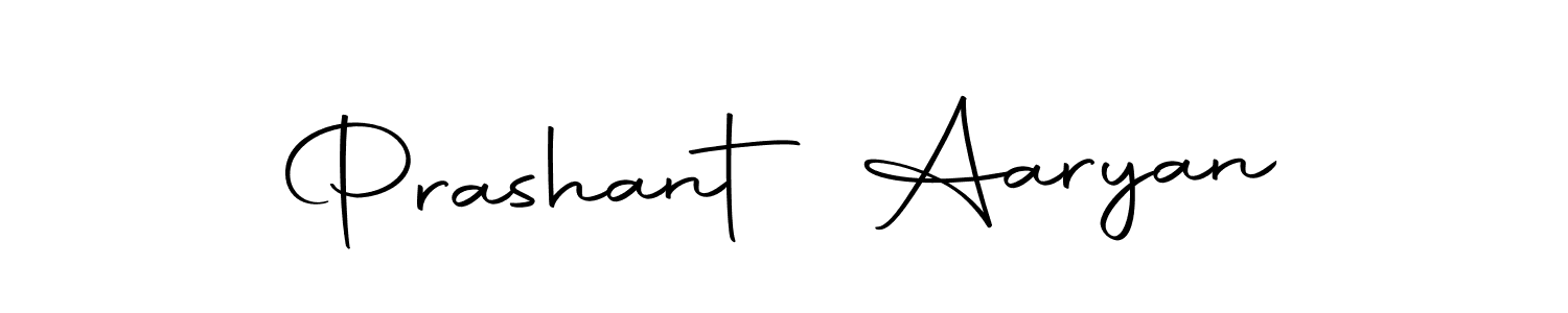 How to make Prashant Aaryan name signature. Use Autography-DOLnW style for creating short signs online. This is the latest handwritten sign. Prashant Aaryan signature style 10 images and pictures png