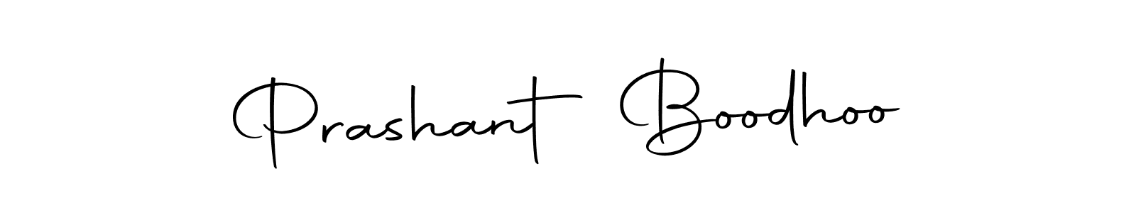 You can use this online signature creator to create a handwritten signature for the name Prashant Boodhoo. This is the best online autograph maker. Prashant Boodhoo signature style 10 images and pictures png