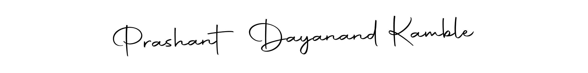 How to make Prashant Dayanand Kamble name signature. Use Autography-DOLnW style for creating short signs online. This is the latest handwritten sign. Prashant Dayanand Kamble signature style 10 images and pictures png