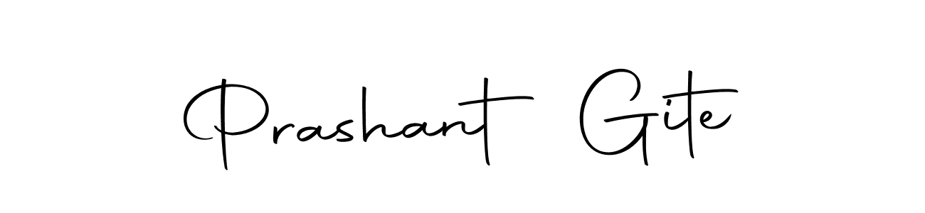 Create a beautiful signature design for name Prashant Gite. With this signature (Autography-DOLnW) fonts, you can make a handwritten signature for free. Prashant Gite signature style 10 images and pictures png