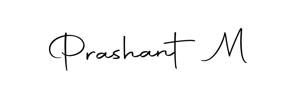 Use a signature maker to create a handwritten signature online. With this signature software, you can design (Autography-DOLnW) your own signature for name Prashant M. Prashant M signature style 10 images and pictures png