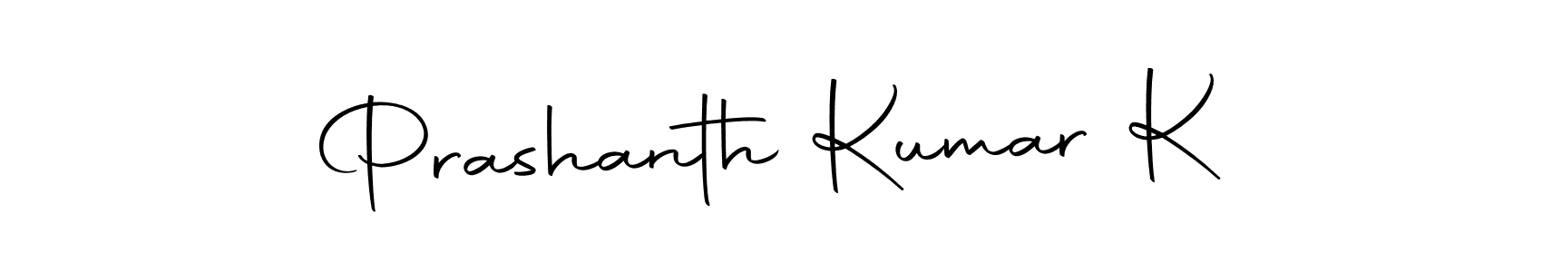 Make a short Prashanth Kumar K signature style. Manage your documents anywhere anytime using Autography-DOLnW. Create and add eSignatures, submit forms, share and send files easily. Prashanth Kumar K signature style 10 images and pictures png