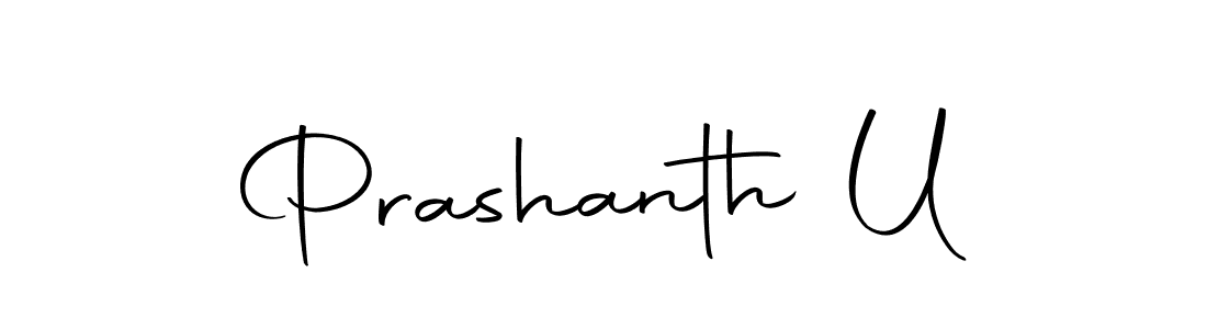 Prashanth U stylish signature style. Best Handwritten Sign (Autography-DOLnW) for my name. Handwritten Signature Collection Ideas for my name Prashanth U. Prashanth U signature style 10 images and pictures png