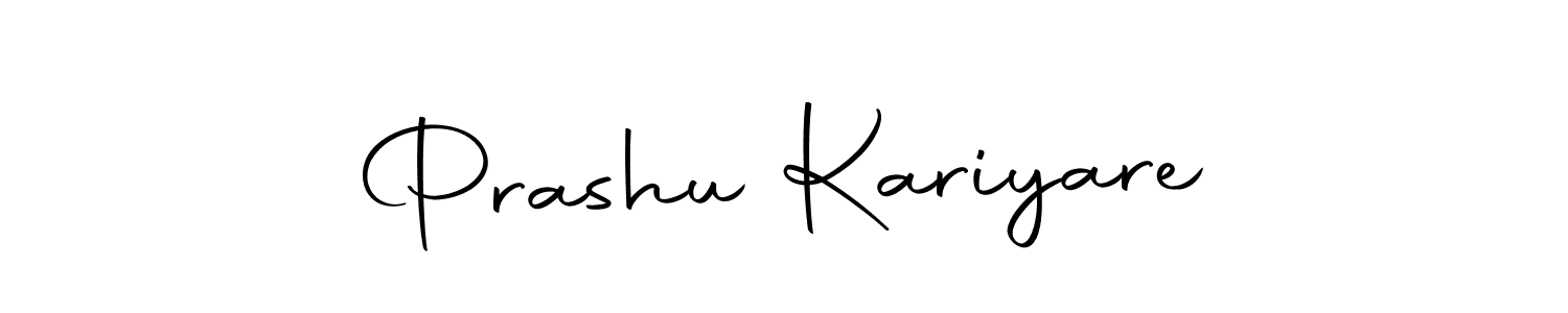 Use a signature maker to create a handwritten signature online. With this signature software, you can design (Autography-DOLnW) your own signature for name Prashu Kariyare. Prashu Kariyare signature style 10 images and pictures png