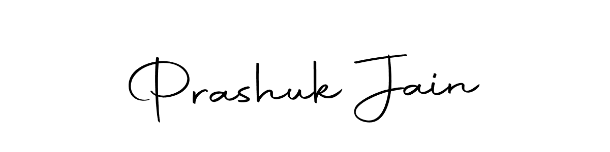 How to make Prashuk Jain name signature. Use Autography-DOLnW style for creating short signs online. This is the latest handwritten sign. Prashuk Jain signature style 10 images and pictures png