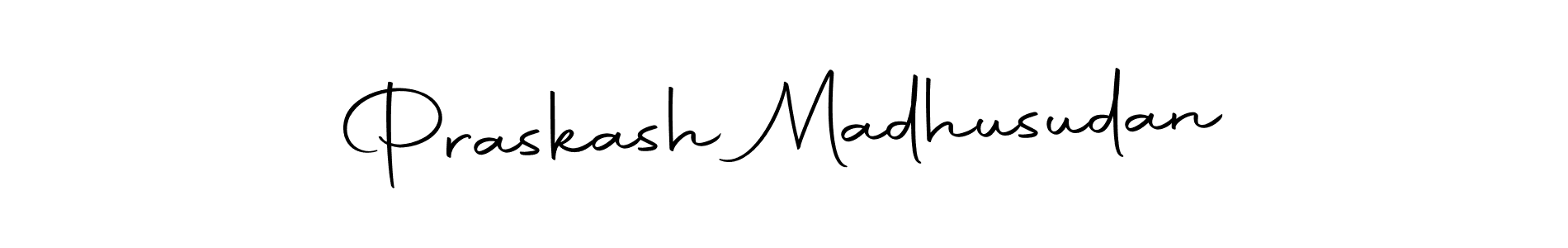Create a beautiful signature design for name Praskash Madhusudan. With this signature (Autography-DOLnW) fonts, you can make a handwritten signature for free. Praskash Madhusudan signature style 10 images and pictures png