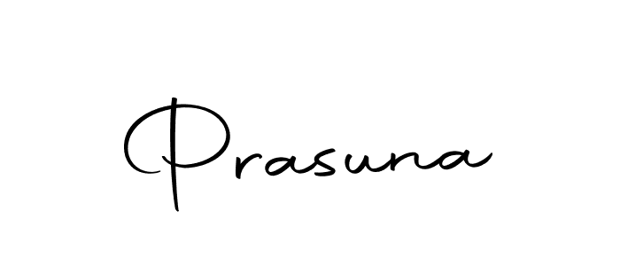 Create a beautiful signature design for name Prasuna. With this signature (Autography-DOLnW) fonts, you can make a handwritten signature for free. Prasuna signature style 10 images and pictures png
