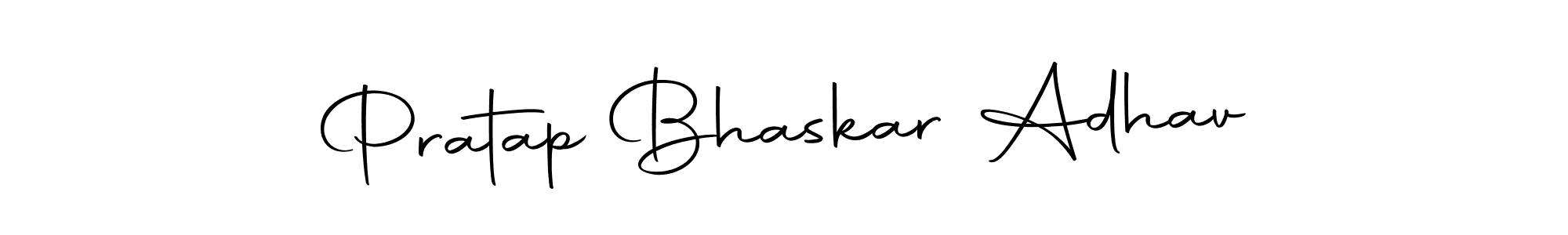 This is the best signature style for the Pratap Bhaskar Adhav name. Also you like these signature font (Autography-DOLnW). Mix name signature. Pratap Bhaskar Adhav signature style 10 images and pictures png