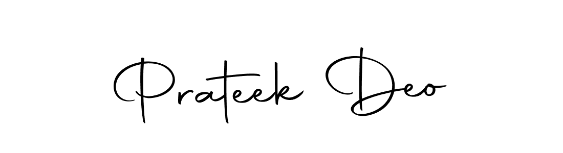 Design your own signature with our free online signature maker. With this signature software, you can create a handwritten (Autography-DOLnW) signature for name Prateek Deo. Prateek Deo signature style 10 images and pictures png
