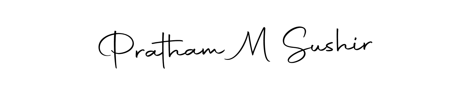 How to make Pratham M Sushir name signature. Use Autography-DOLnW style for creating short signs online. This is the latest handwritten sign. Pratham M Sushir signature style 10 images and pictures png
