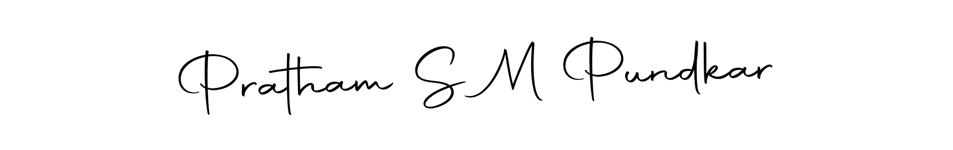 Design your own signature with our free online signature maker. With this signature software, you can create a handwritten (Autography-DOLnW) signature for name Pratham S M Pundkar. Pratham S M Pundkar signature style 10 images and pictures png