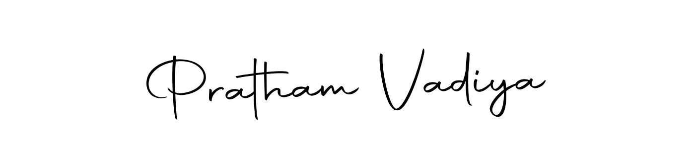 Create a beautiful signature design for name Pratham Vadiya. With this signature (Autography-DOLnW) fonts, you can make a handwritten signature for free. Pratham Vadiya signature style 10 images and pictures png