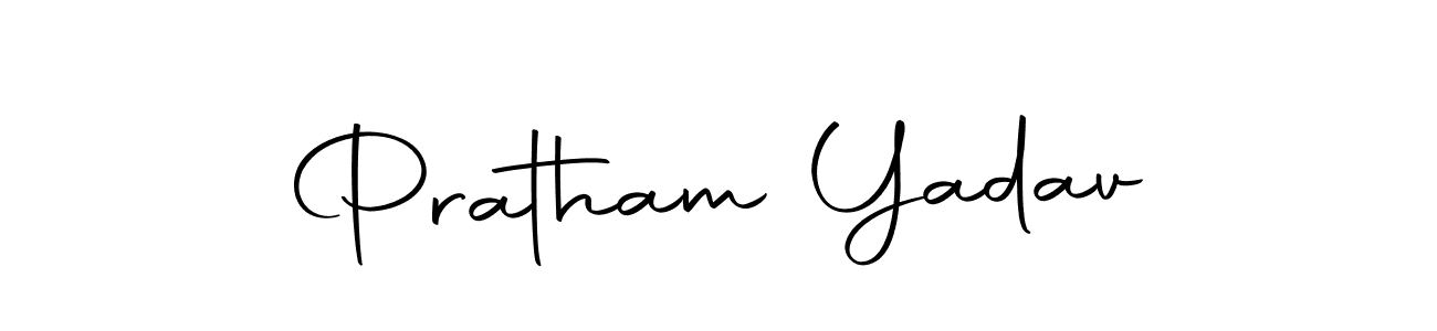 Create a beautiful signature design for name Pratham Yadav. With this signature (Autography-DOLnW) fonts, you can make a handwritten signature for free. Pratham Yadav signature style 10 images and pictures png