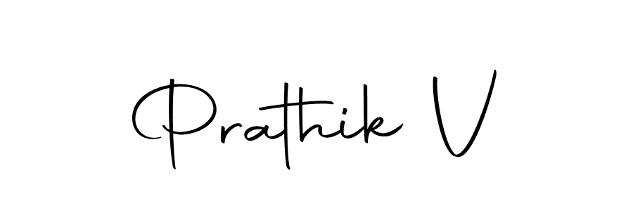 You should practise on your own different ways (Autography-DOLnW) to write your name (Prathik V) in signature. don't let someone else do it for you. Prathik V signature style 10 images and pictures png