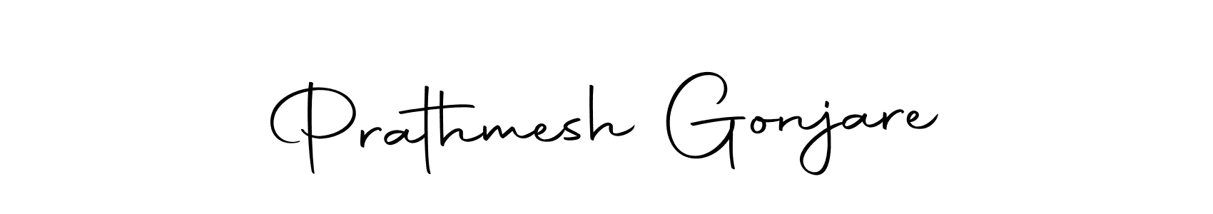 You should practise on your own different ways (Autography-DOLnW) to write your name (Prathmesh Gonjare) in signature. don't let someone else do it for you. Prathmesh Gonjare signature style 10 images and pictures png