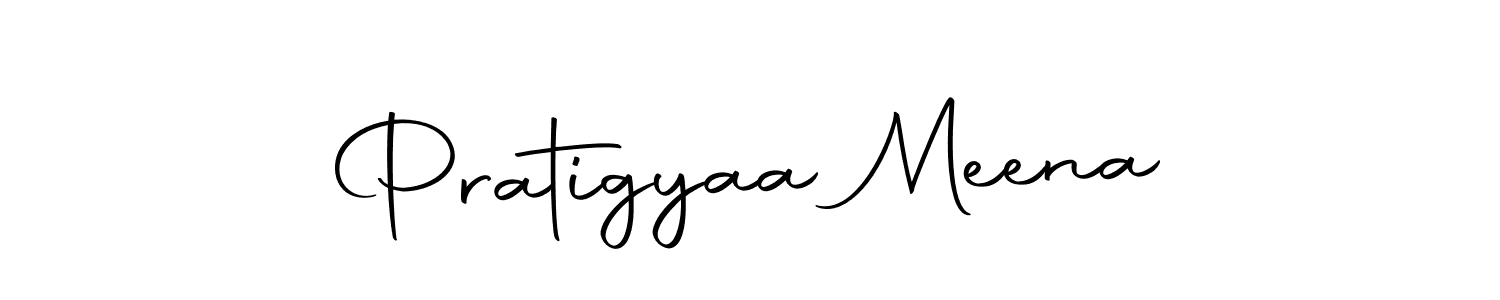 Create a beautiful signature design for name Pratigyaa Meena. With this signature (Autography-DOLnW) fonts, you can make a handwritten signature for free. Pratigyaa Meena signature style 10 images and pictures png