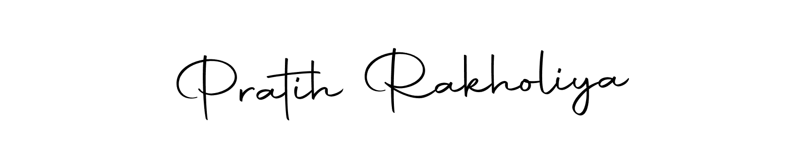 How to make Pratih Rakholiya name signature. Use Autography-DOLnW style for creating short signs online. This is the latest handwritten sign. Pratih Rakholiya signature style 10 images and pictures png
