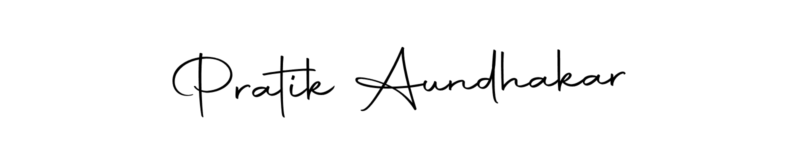 Make a beautiful signature design for name Pratik Aundhakar. With this signature (Autography-DOLnW) style, you can create a handwritten signature for free. Pratik Aundhakar signature style 10 images and pictures png