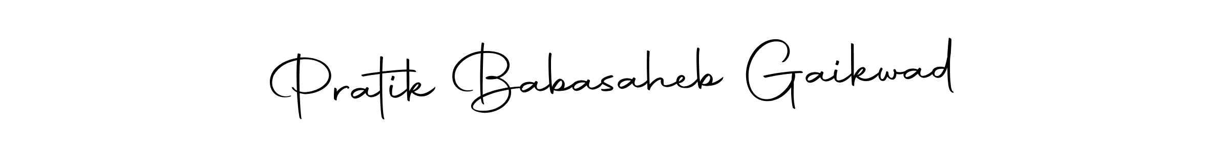 Create a beautiful signature design for name Pratik Babasaheb Gaikwad. With this signature (Autography-DOLnW) fonts, you can make a handwritten signature for free. Pratik Babasaheb Gaikwad signature style 10 images and pictures png