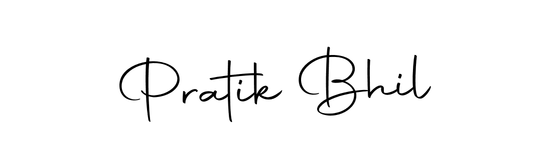 Create a beautiful signature design for name Pratik Bhil. With this signature (Autography-DOLnW) fonts, you can make a handwritten signature for free. Pratik Bhil signature style 10 images and pictures png