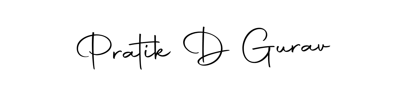 Make a short Pratik D Gurav signature style. Manage your documents anywhere anytime using Autography-DOLnW. Create and add eSignatures, submit forms, share and send files easily. Pratik D Gurav signature style 10 images and pictures png