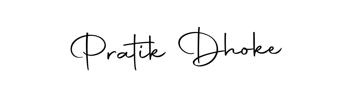 Also we have Pratik Dhoke name is the best signature style. Create professional handwritten signature collection using Autography-DOLnW autograph style. Pratik Dhoke signature style 10 images and pictures png