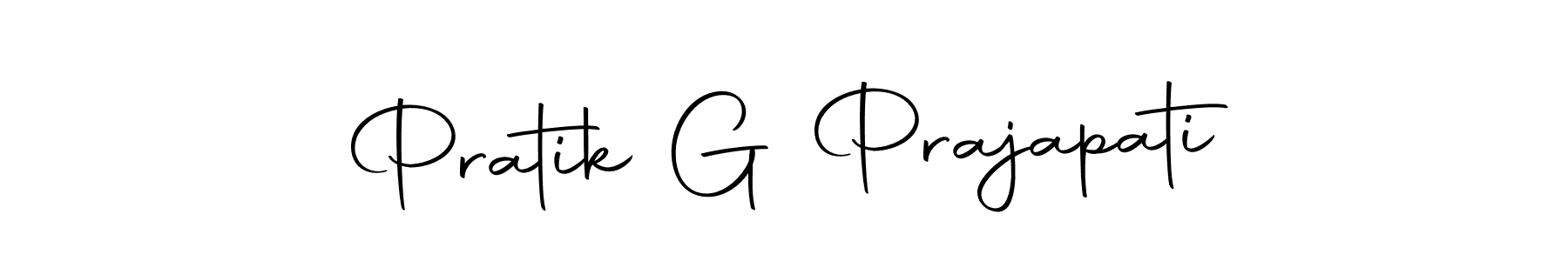 Design your own signature with our free online signature maker. With this signature software, you can create a handwritten (Autography-DOLnW) signature for name Pratik G Prajapati. Pratik G Prajapati signature style 10 images and pictures png