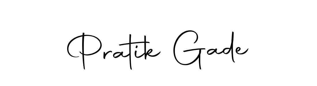 Design your own signature with our free online signature maker. With this signature software, you can create a handwritten (Autography-DOLnW) signature for name Pratik Gade. Pratik Gade signature style 10 images and pictures png