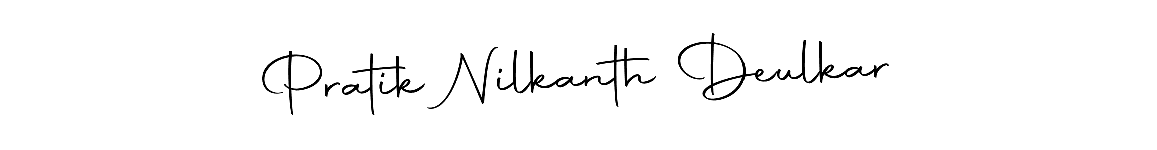 Create a beautiful signature design for name Pratik Nilkanth Deulkar. With this signature (Autography-DOLnW) fonts, you can make a handwritten signature for free. Pratik Nilkanth Deulkar signature style 10 images and pictures png