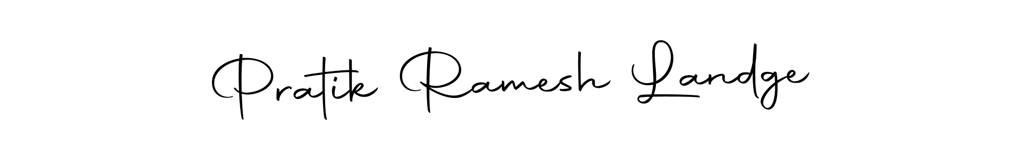 Pratik Ramesh Landge stylish signature style. Best Handwritten Sign (Autography-DOLnW) for my name. Handwritten Signature Collection Ideas for my name Pratik Ramesh Landge. Pratik Ramesh Landge signature style 10 images and pictures png