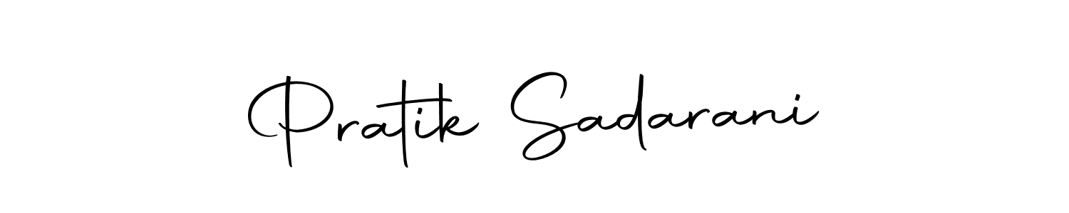 Use a signature maker to create a handwritten signature online. With this signature software, you can design (Autography-DOLnW) your own signature for name Pratik Sadarani. Pratik Sadarani signature style 10 images and pictures png