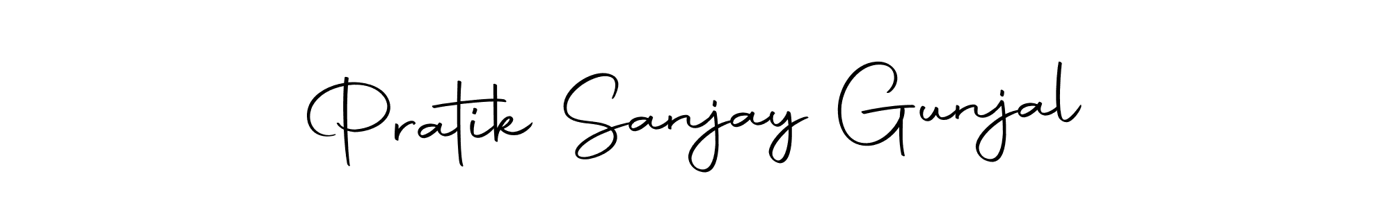 How to make Pratik Sanjay Gunjal name signature. Use Autography-DOLnW style for creating short signs online. This is the latest handwritten sign. Pratik Sanjay Gunjal signature style 10 images and pictures png