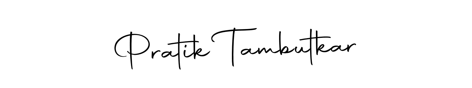 How to make Pratik Tambutkar name signature. Use Autography-DOLnW style for creating short signs online. This is the latest handwritten sign. Pratik Tambutkar signature style 10 images and pictures png